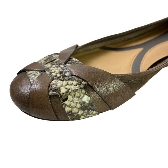 Naturalizer N5 Comfort Maude Real Leather Taupe Brown Slip On Flats Shoes 7.5 - Picture 12 of 16